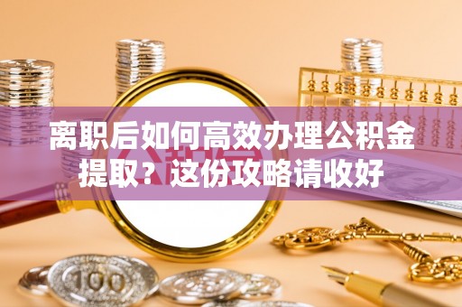 青龙离职后如何高效办理公积金提取？这份攻略请收好
