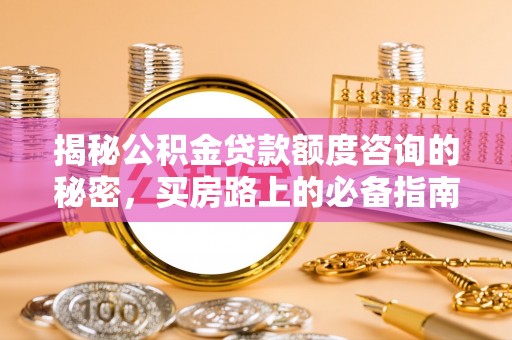 青龙揭秘公积金贷款额度咨询的秘密，买房路上的必备指南