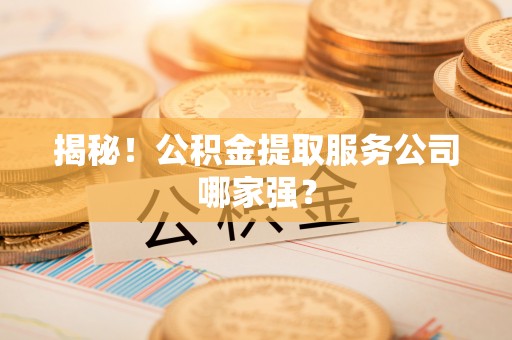 青龙揭秘！公积金提取服务公司哪家强？