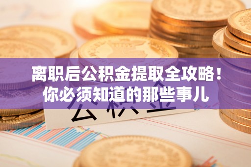 青龙离职后公积金提取全攻略！你必须知道的那些事儿
