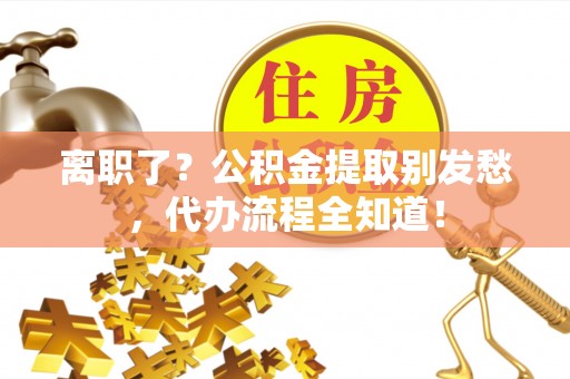 青龙离职了？公积金提取别发愁，代办流程全知道！