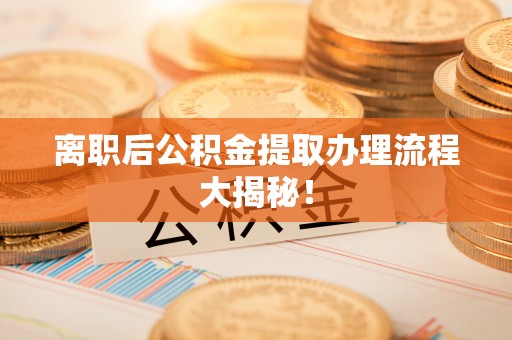 青龙离职后公积金提取办理流程大揭秘！