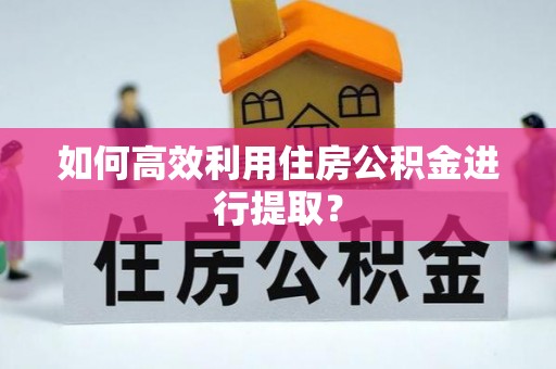青龙如何高效利用住房公积金进行提取？